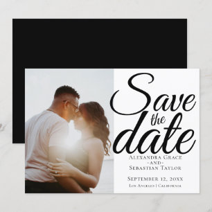 Simple Elegant Typography Wedding Save The Date