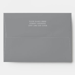 Simple Elegant Ultimate Grey Wedding Envelope