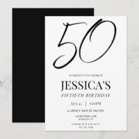 Simple Elegant Unisex 50th Birthday Party