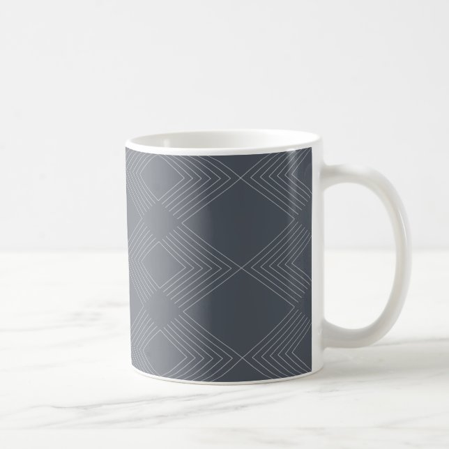 Simple, elegant, urban, chic line graphic pattern coffee mug (Right)