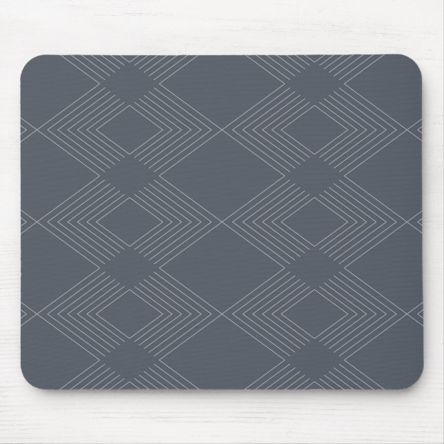 Simple, elegant, urban, chic line graphic pattern mouse mat (Front)