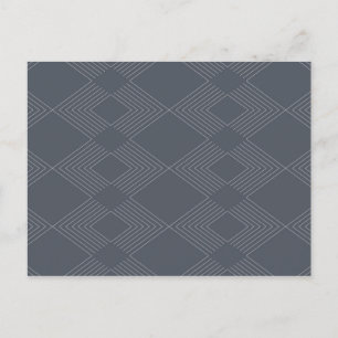 Simple, elegant, urban, chic line graphic pattern postcard