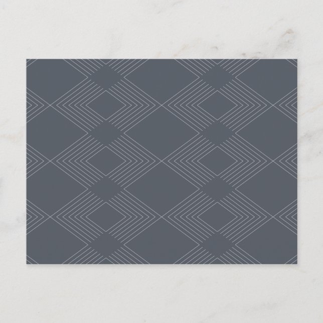 Simple, elegant, urban, chic line graphic pattern postcard (Front)