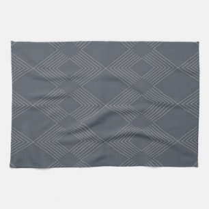 Simple, elegant, urban, chic line graphic pattern tea towel