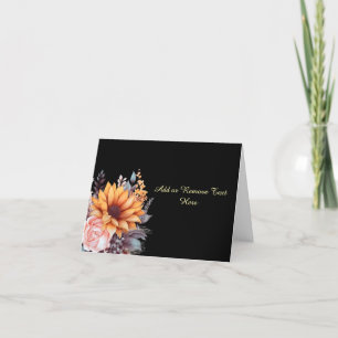 Simple Elegant Watercolor Floral Blank Note Card