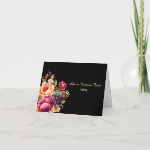 Simple Elegant Watercolor Floral Blank Note Card