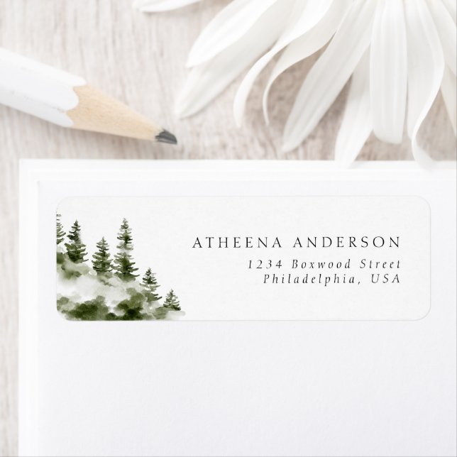 Simple Elegant Watercolor Mountain Forest Wedding (Insitu)