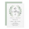 Simple Elegant Watercolor Wreath Greenery Wedding