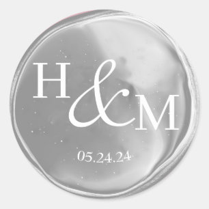 Simple Elegant Wax Seal Monogrammed Wedding