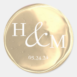 Simple Elegant Wax Seal Monogrammed Wedding