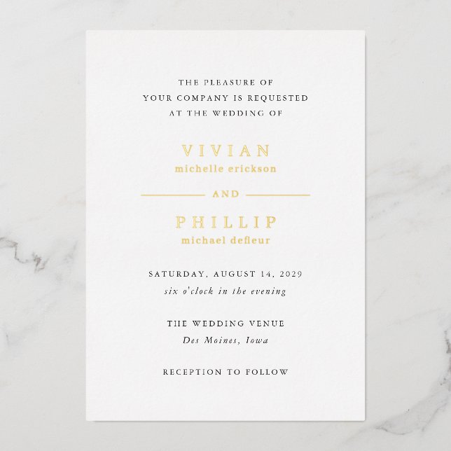 Simple Elegant Wedding (Front)