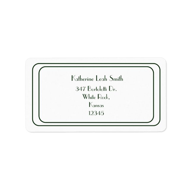 Simple Elegant Wedding Address Label (Front)