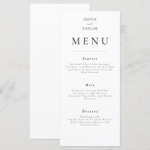 Simple Elegant Wedding/Event Menu 
