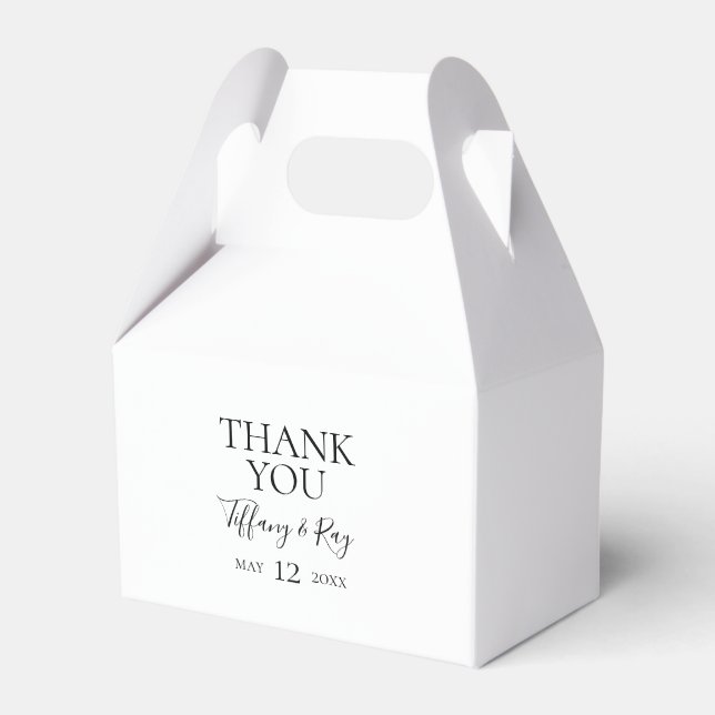 Simple Elegant Wedding Favour Box (Front Side)