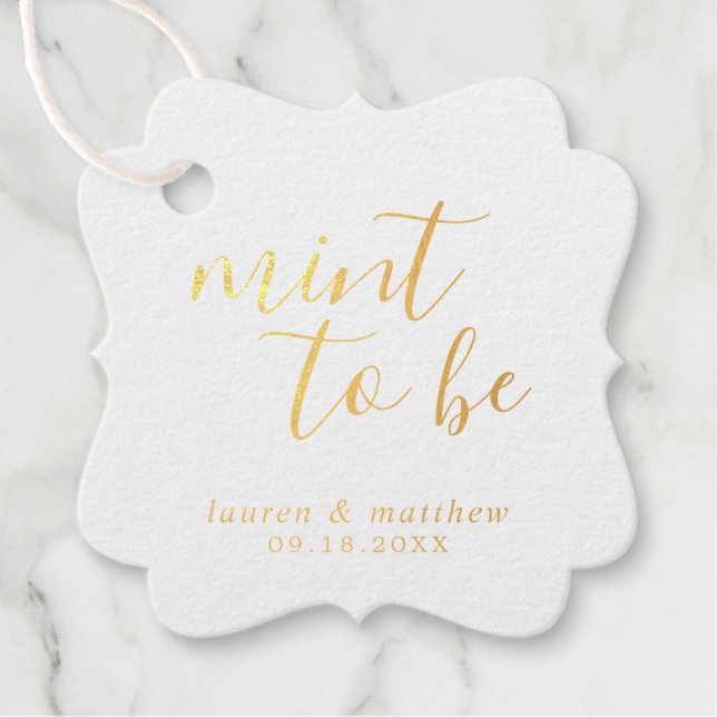 Simple Elegant Wedding Favour Tags (Front)