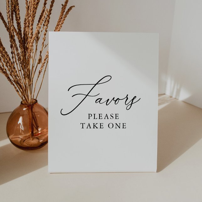 Simple Elegant Wedding Favours Pedestal Sign (Creator Uploaded)