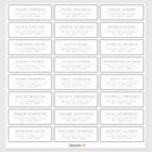 Simple elegant wedding guest address label