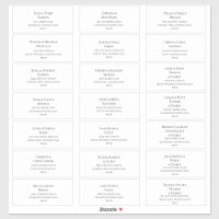 Simple Elegant Wedding Guest Address Labels