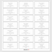 Simple Elegant Wedding Guest Address Labels