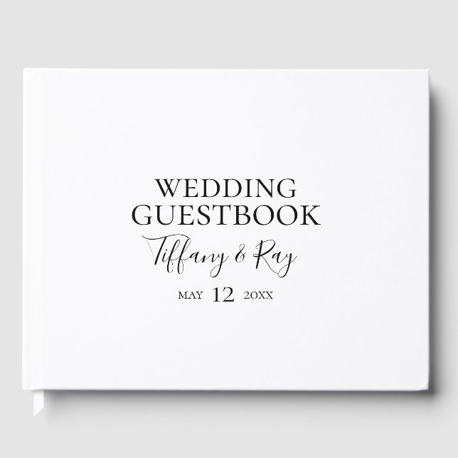 Simple Elegant Wedding Guest Book (Front)