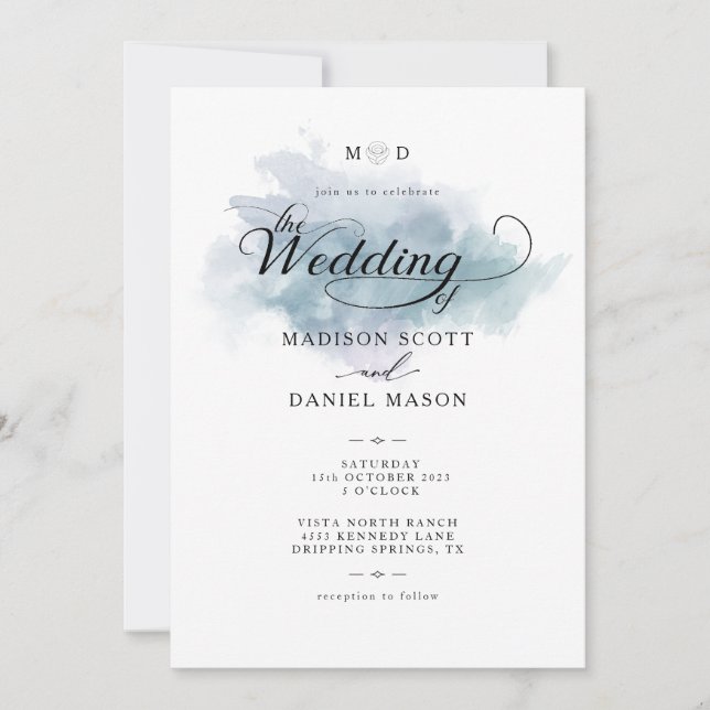 Simple & Elegant Wedding Invitation (Front)