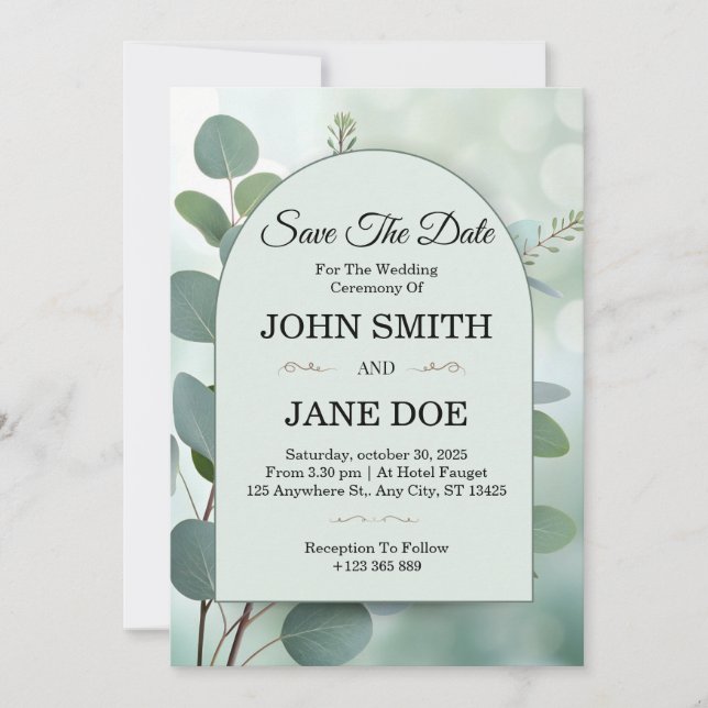 Simple & Elegant Wedding Invitation (Front)