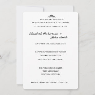 Simple Elegant Wedding Invitation