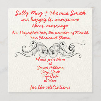 Simple Elegant Wedding Invitation