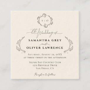 Simple Elegant Wedding Invitation Card