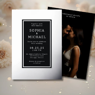 Simple Elegant Wedding Invitation Photo Template