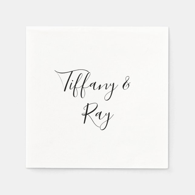 Simple Elegant Wedding Napkins (Front)