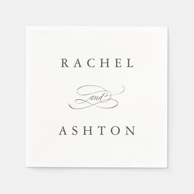 Simple Elegant Wedding Napkins (Front)
