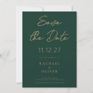 Simple Elegant Wedding Non-Photo Save The Date
