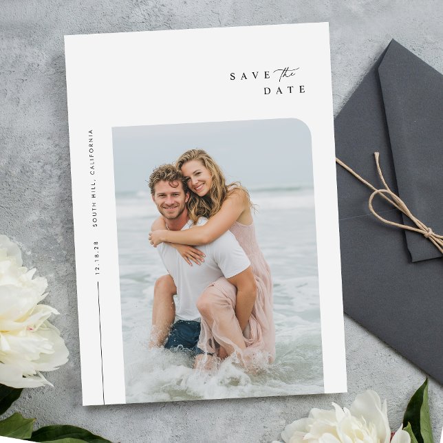 Simple Elegant Wedding Photo Save The Date Invitation (Creator Uploaded)