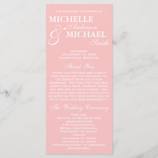 Simple Elegant Wedding Program Programme