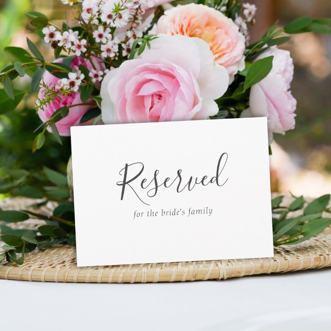 Simple Elegant Wedding Reserved Sign (Creator Uploaded)