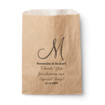 Simple Elegant Wedding Thank you Monogrammed