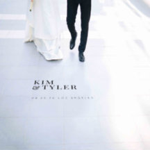 Simple elegant wedding typography names date