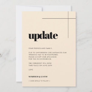 Simple elegant wedding update announcement