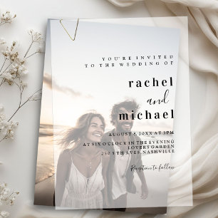 Simple, Elegant, Wedding, Vellum Invitations