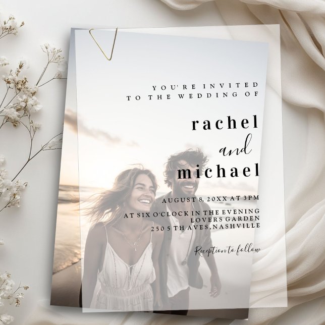 Simple, Elegant, Wedding,  Vellum Invitations (Simple, Elegant, Wedding, Vellum Invitations)