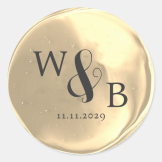 Simple Elegant Wedding Wax Seal Monogrammed
