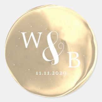 Simple Elegant Wedding Wax Seal Monogrammed