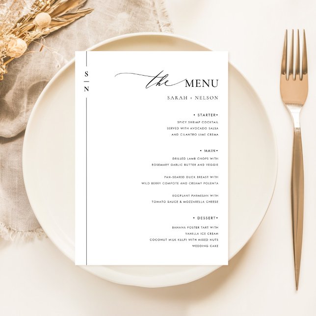 Simple Elegant Wedding Wedding Food Menu (Creator Uploaded)