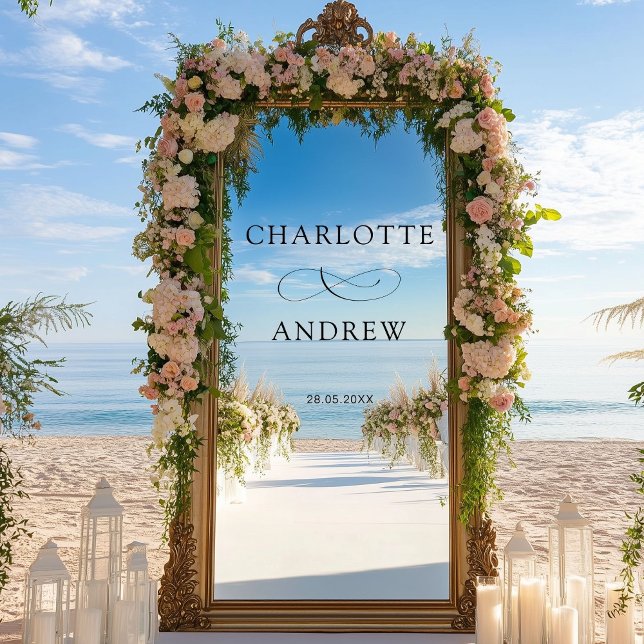 Simple, Elegant, Wedding Window Cling (Customer specific, elegant, wedding, window cling with your names and date.)