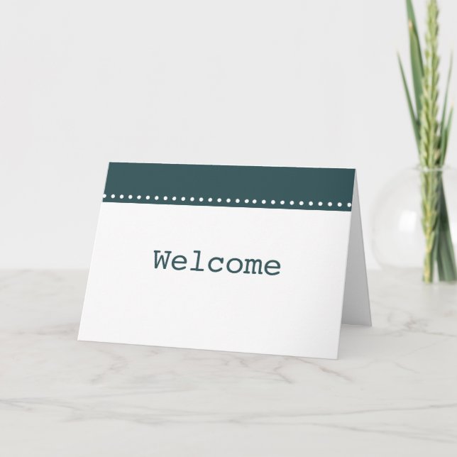 Simple Elegant Welcome Thank You Card (Front)