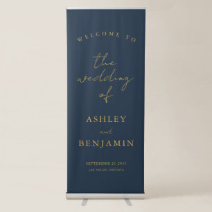 Simple Elegant Welcome Wedding Retractable Banner
