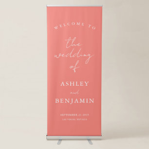 Simple Elegant Welcome Wedding Retractable Banner