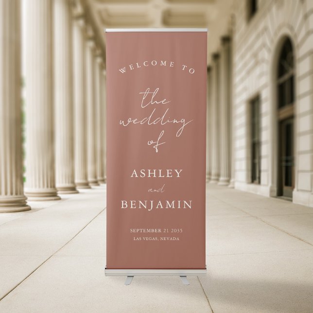 Simple Elegant Welcome Wedding Retractable Banner (Creator Uploaded)