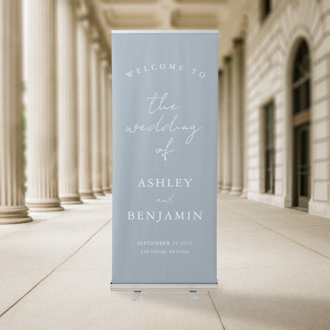 Simple Elegant Welcome Wedding Retractable Banner (Creator Uploaded)